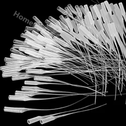 Puntas de fondo de pegamento de plástico, micropuntas blancas para cola de ratón, aguja dispensadora, aplicador de precisión, suministros de laboratorio, 7cm, 100 Uds.