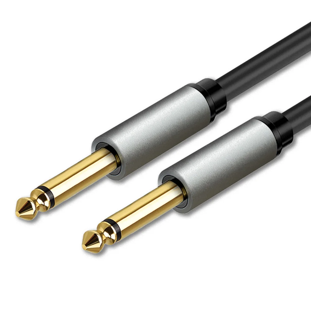 6.35mm kabel Audio Mono 6.3 6.5 Jack z męskiego na męskie przewód Aux 1m 1.5m 2m 3m 5m 8m 10m 15m do gitary wzmacniacz miksujący bas