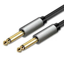 6.35mm kabel Audio Mono 6.3 6.5 Jack z męskiego na męskie przewód Aux 1m 1.5m 2m 3m 5m 8m 10m 15m do gitary wzmacniacz miksujący bas