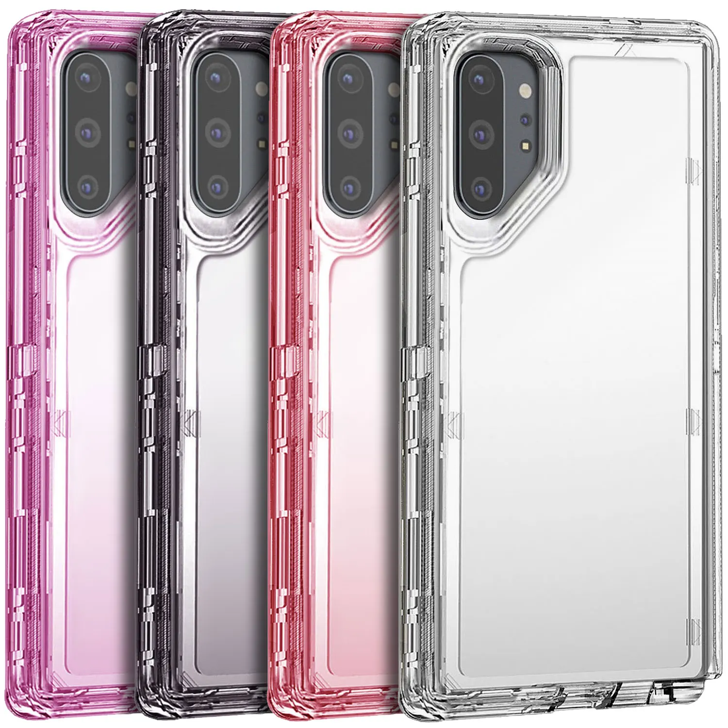 For Samsung Galaxy Note 10 / Note 10+ / 10 Plus 5G Phone Case Hybrid Rugged Shockproof Heavy Duty Transparent Clear Hard Cover