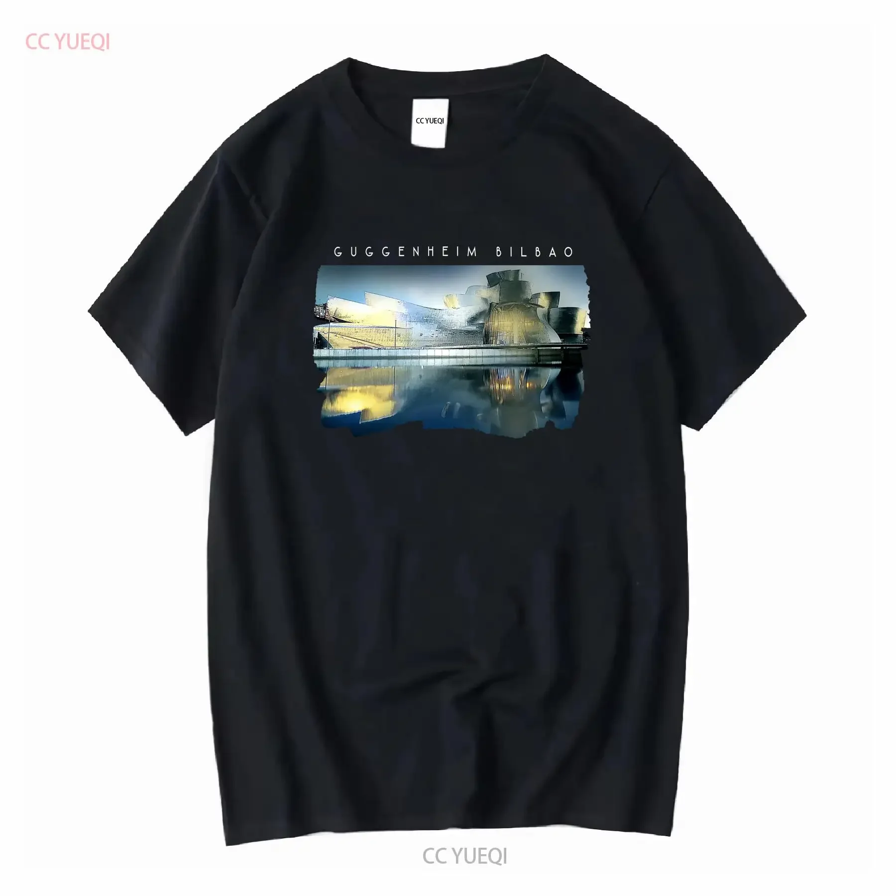 Vintage 90s Guggenheim Art Museum Bilbao Spain T Shirt L Rap Artwork 1990s vintage Washed Breathable Comfortable Unisex