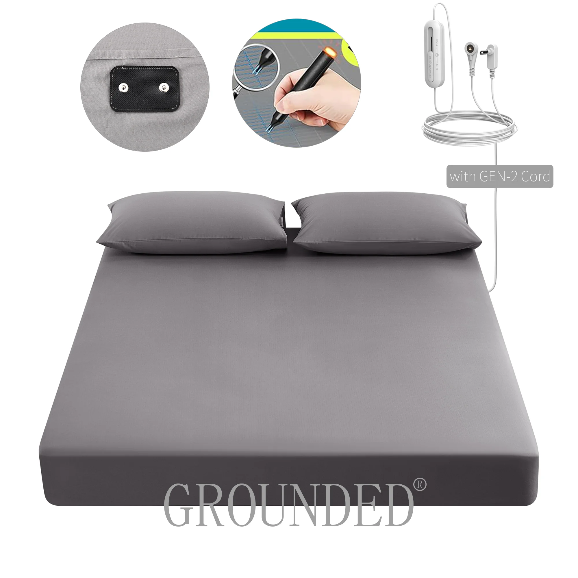 

Простыня для заземления из антимикробной ткани с серебром и эластичной резинкой, хлопковая простыня на резинке для заземления