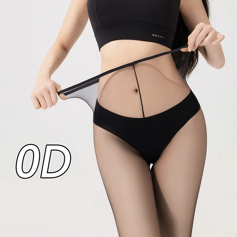 Kave 2026 0D Medias de nailon ultrafinas transparentes para mujer, pantimedias sin costuras, medias sexys transparentes hasta el dedo del pie