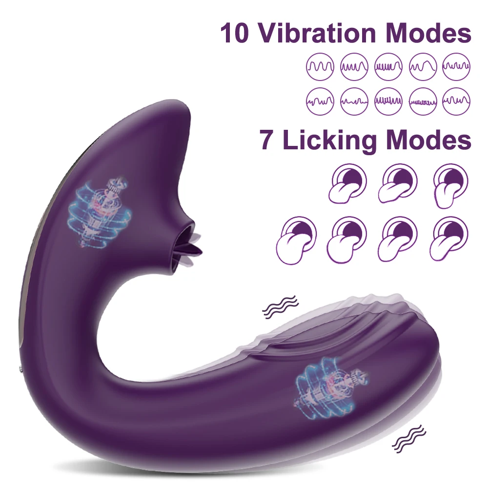 Wearable G Spot Vibrator Sex Toy for Women Couple APP Remote Control 7 Licking 10 Vibration U Type Vibrators Double Stimulation