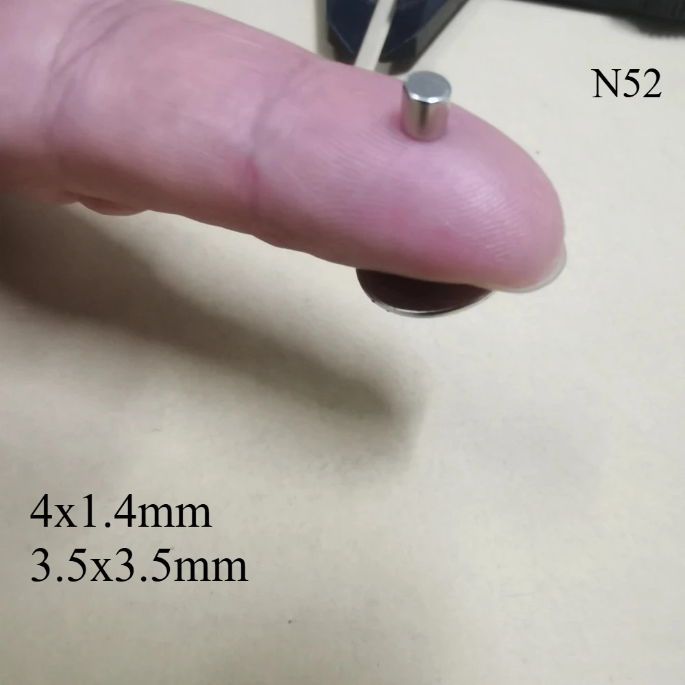 N52 3.5x3.5 4x1.4 Powerful Neodymium Refrigerator 3*3 Craft Ebike Strong Tiny Sylinder Disc  Magnets Billboard Customised Diy