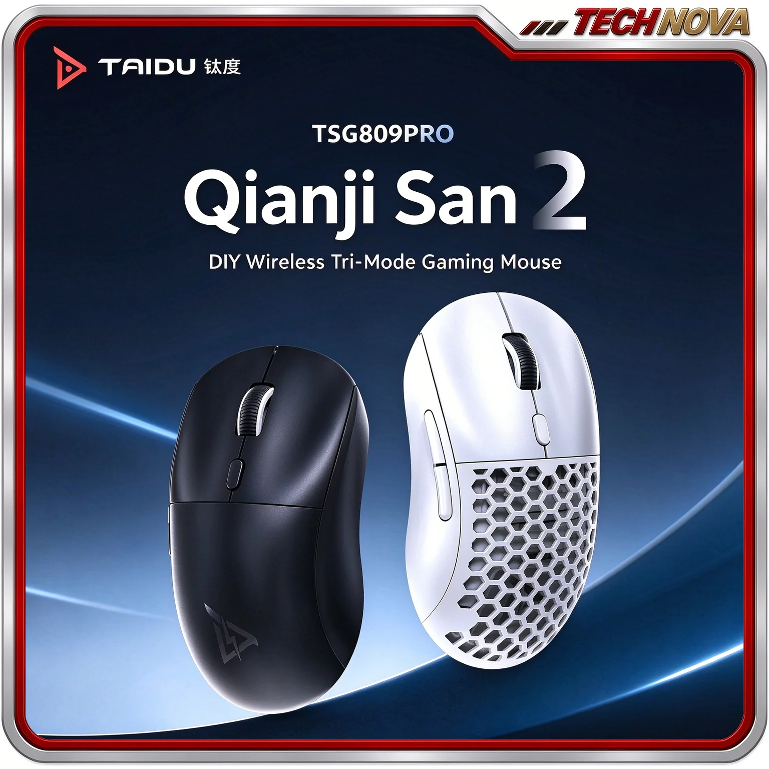 TAIDU TSG809PRO Qianjishan 2 DIY Gaming Mouse Tri Mode Wired Mouse Replaceable Shell Lightweight Ergonomic For Laptop Desktop