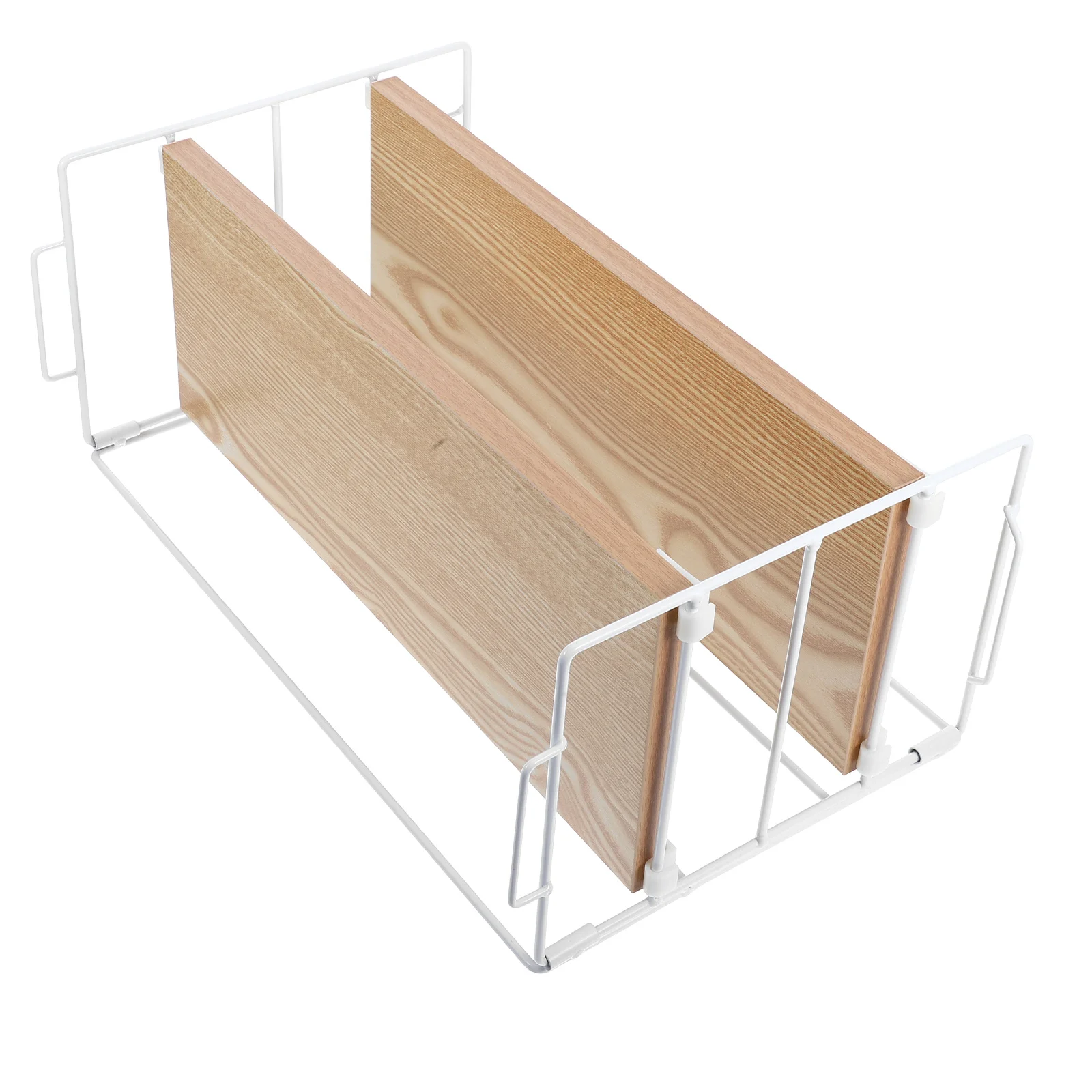 

Double-Tier Desktop Bookshelf Wooden Storage Rack for Home Office Desk Organizer Makeup Display Holder Countertop