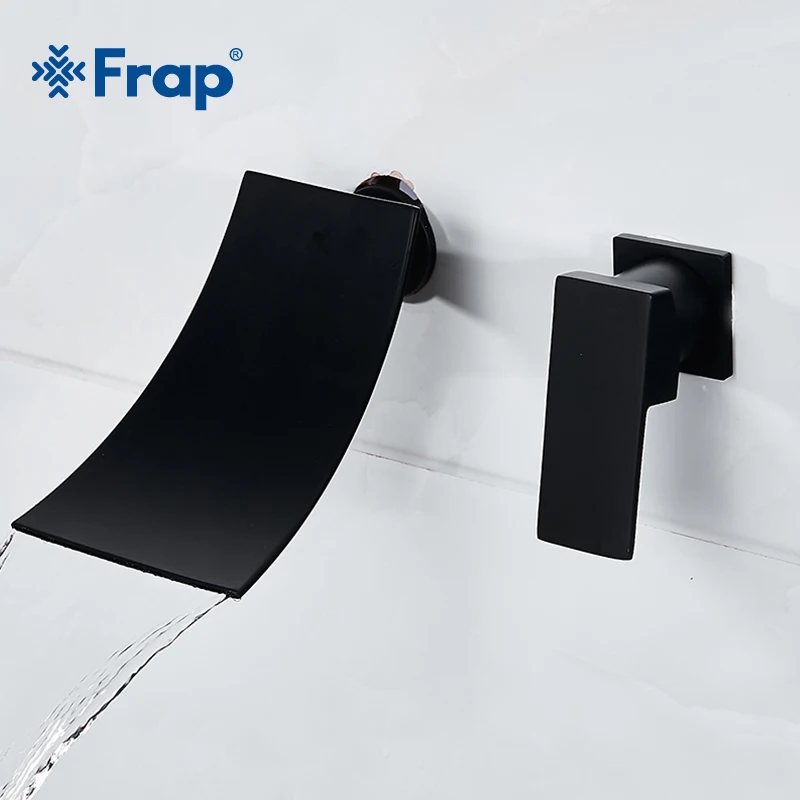 

Frap Bathroom Faucet Basin Faucet Washbasin Sink Tap Wall Mounted Installation Method Waterfall Down Outlet Water Spout