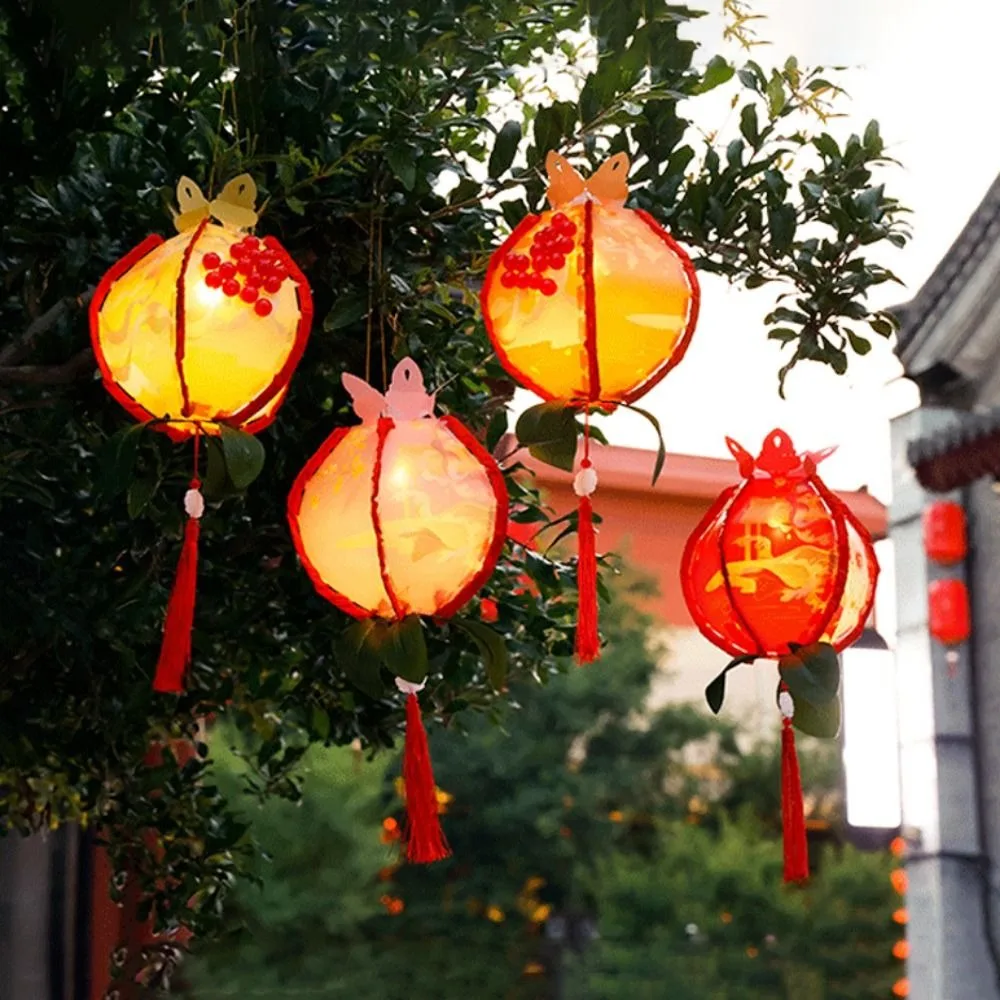 

Rabbit Pomegranate Lantern Chinese Style Luminous Mid-Autumn Lanterns Handmade Simulation Handheld Lanterns Children's Gift