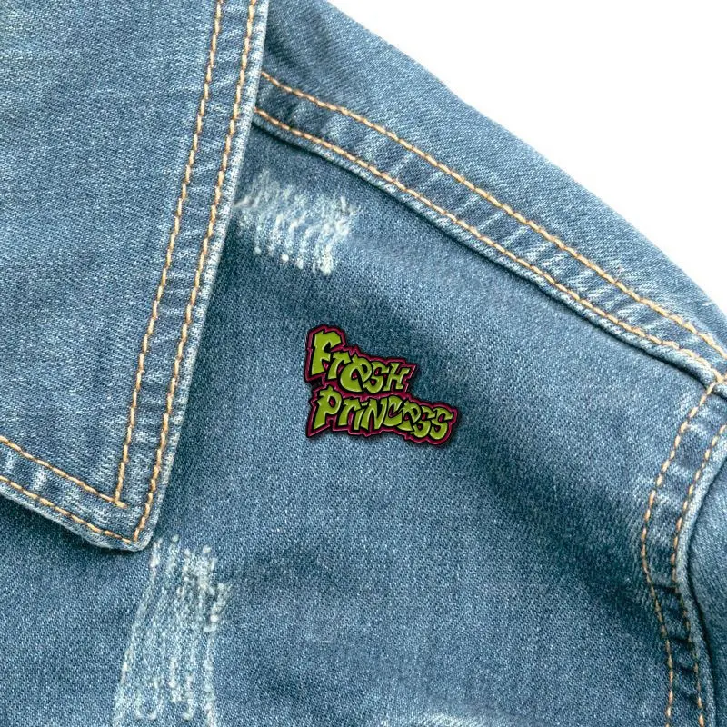 Pin de esmalte de princesa fresca, insignia de inspiración de programa de TV de los años 80