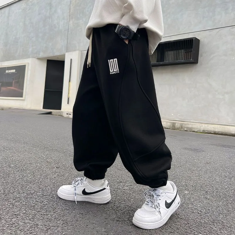 

2025 New Boys Autumn Winter Full-Body Fleece Sports Pants Casual Joggers Thickened Warmth Toddler Boys Outdoor Active Wear