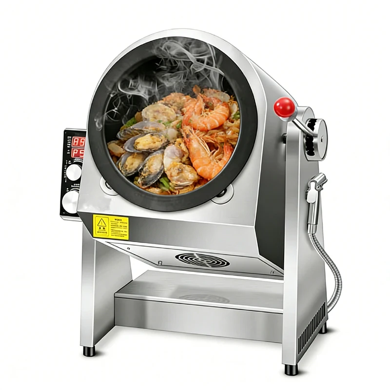

Настольная автоматическая машина для жарки с перемешиванием для ресторанов, кафе и китайских кухонь, предназначенная для приготовления еды на вынос