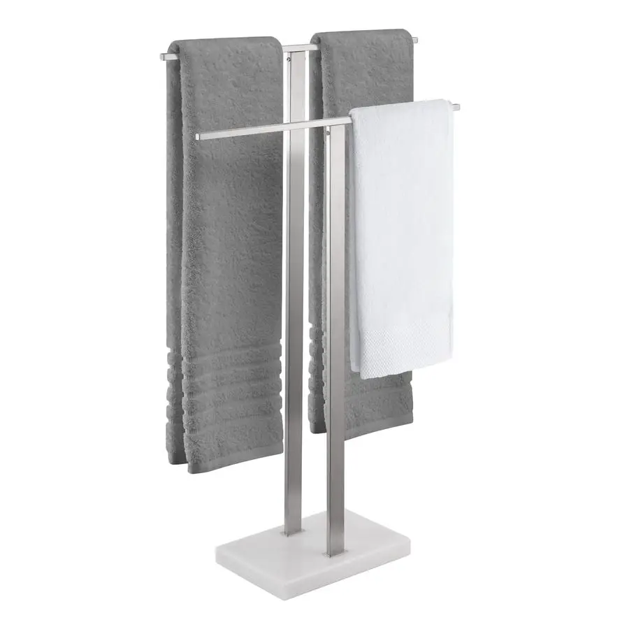 

Standing Towel Racks for Bathroom 2Tier, Floor Towel Rack Stand with Heavy Marble Base, Upgrade Steady Freestanding Design, ProG
