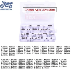 Motorcycle Engine Adjustable Valve Gasket Shim Diameter 7.48mm Complete Valve Shim Kit Cams For Honda Suzuki Yamaha Kawasaki