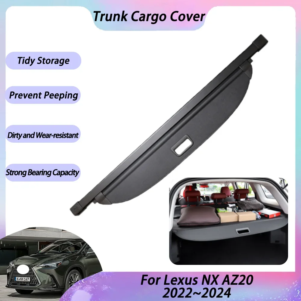 

Trunk Cargo Cover For Lexus NX AZ20 2022 2023 2024 car Rear Tray Luggage Partition Shield Curtain Partition Privacy Accessories