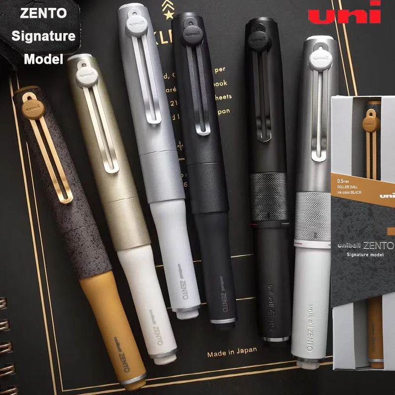 Uni Luxury Magnetic Gel Pen Uni-ball Signature Model Limited 0.38/0.5mm Black ZENTO Low-Friction Pigment Ink Writing Instruments