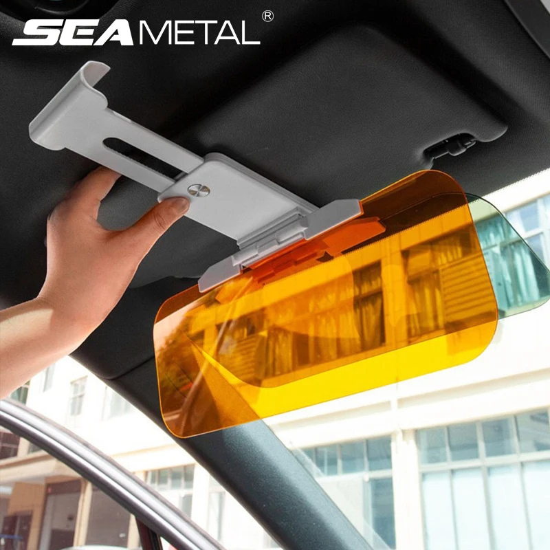 SEAMETAL Car Sun Visor Anti Glare Anti-Dazzle Sun Shade UV Blocking Blocker Polarized Sunshade HD Vision Safety Driving At Night