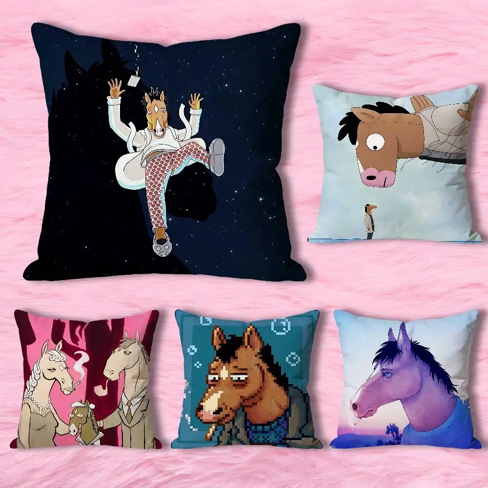 

B-BoJack H-Horsemans Various Sizes Square Pillow Case For Car Home Bedchamber Decor Custom Valentine gift