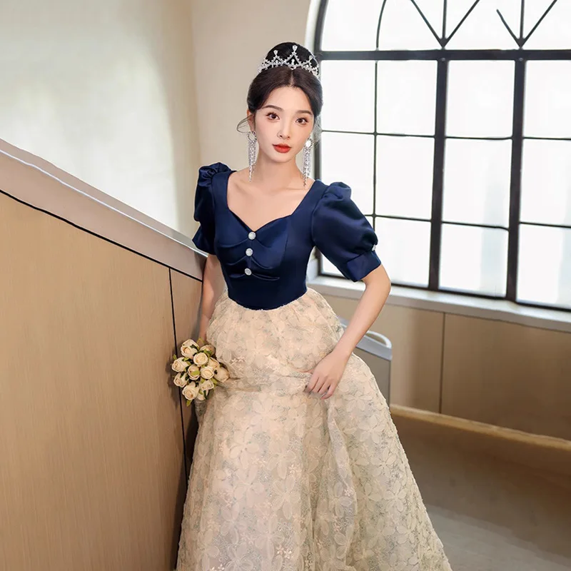 Abito da donna Nuovo spettacolo di pianoforte di alta qualità Cena di compleanno Incontro annuale Host Nicchia Autunno Abbigliamento di fascia alta