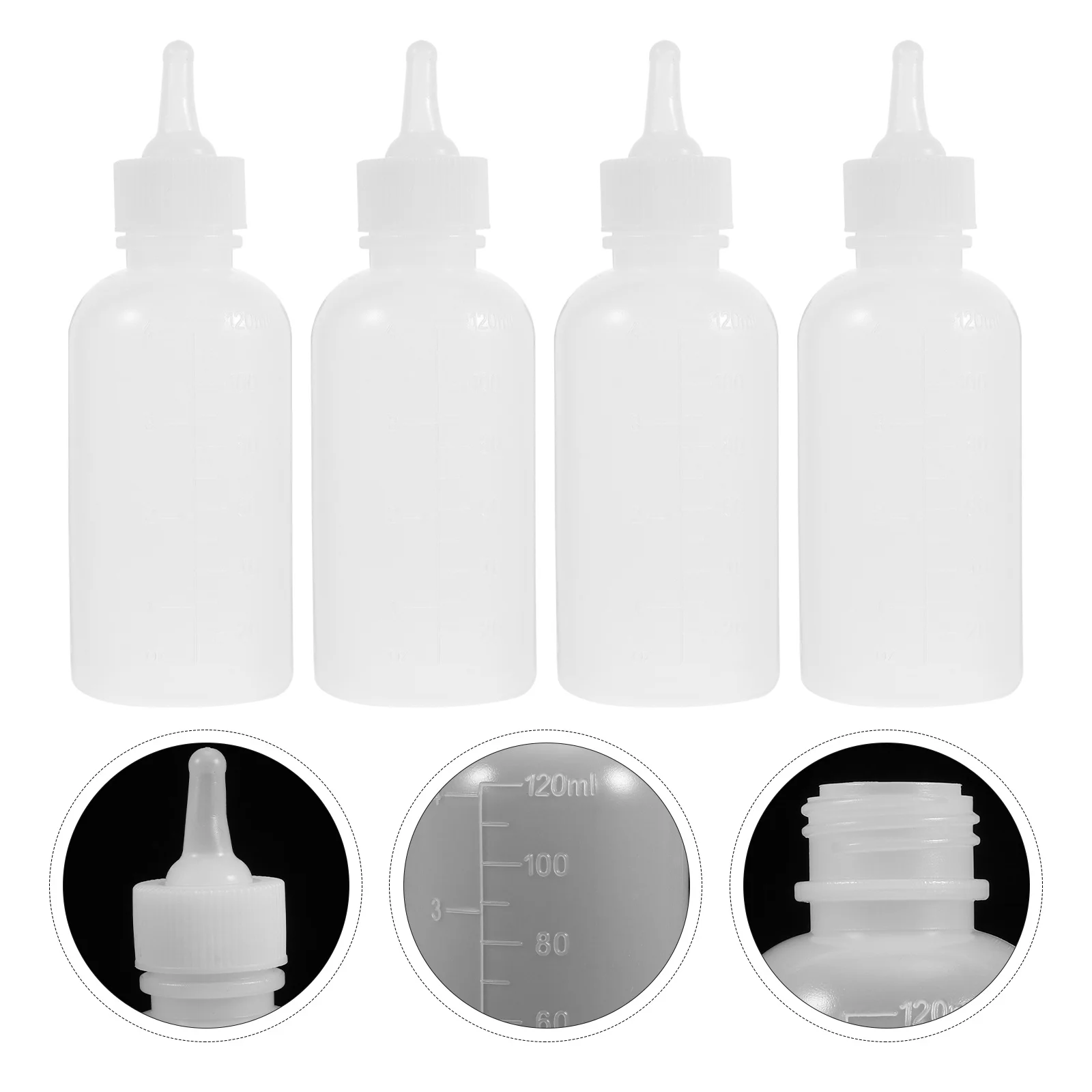 

4Pcs Silicone Pet Nurser Bottles Soft Small Nursing Bottle Reusable Lightweight Portable for Puppies Kittens Pet Supply