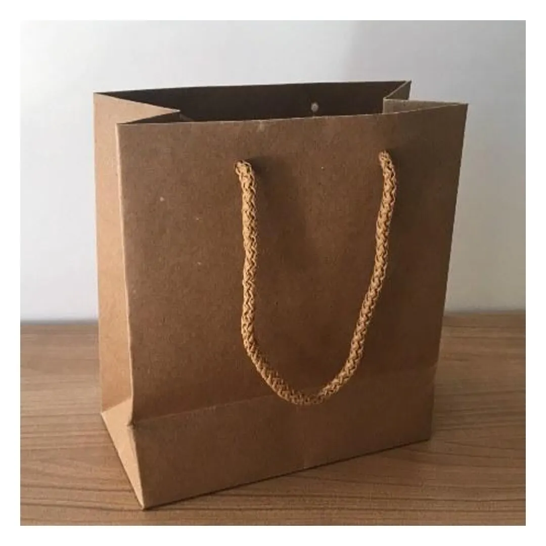 20/50/75 Pcs Bulk Kraft Paper Gift Bags Shopping Carry Kraft Bags With Thick Rope Handles DIY Bags Party Festive Supplies Store