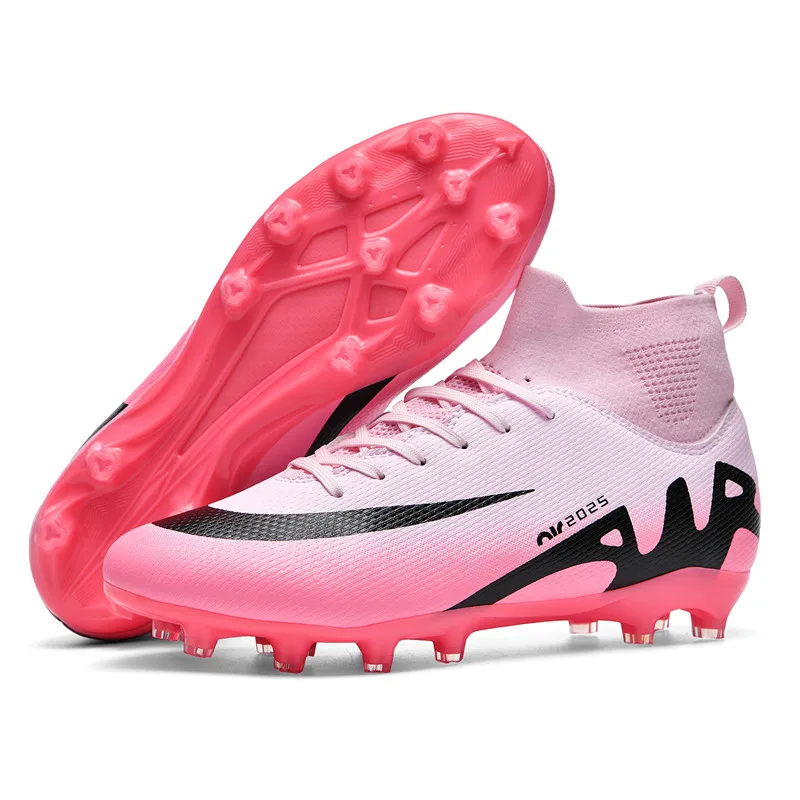 2024 New High-Top Soccer Shoes  Professional Training Football Boots TF/FG Non-Slip Soccer Sneakers Outdoor Grass Soccer Shoes