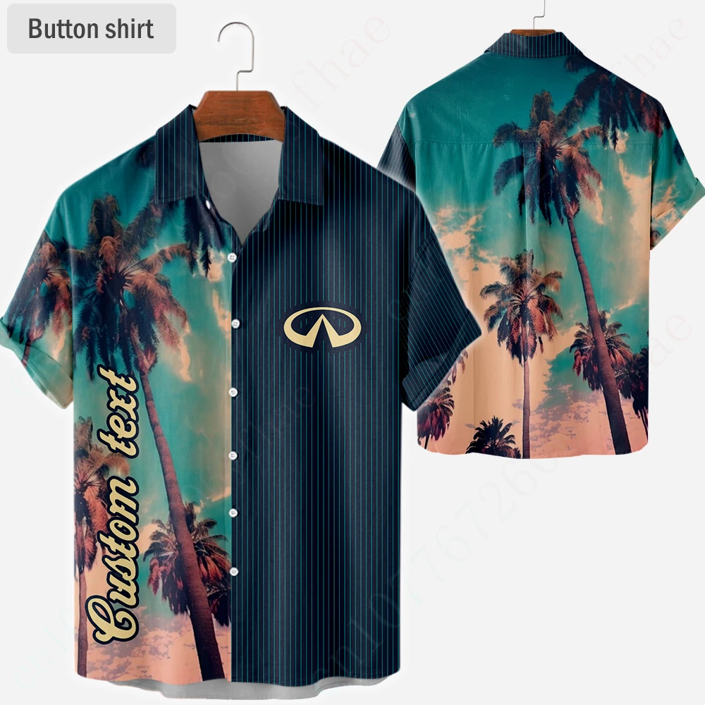 Infiniti Harajuku Shirts And Blouses Anime Oversized T-shirt Unisex Clothing Luxury Button Cardigan Casual Shirts For Men Women