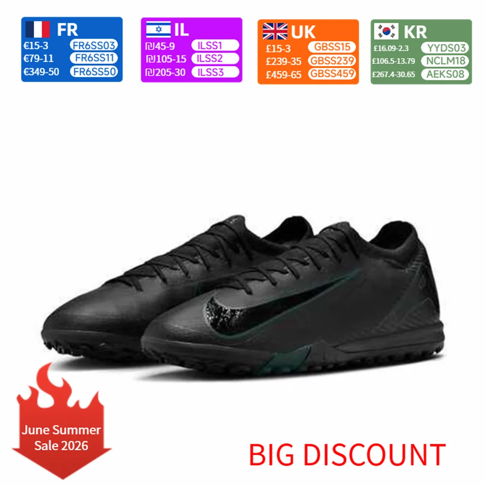 

Mercurial Vapor 16 Pro Turf Football Shoes unisx Soccer Cleats Agile Support Quick Turf Grip Lockdown Performance FQ8687-002