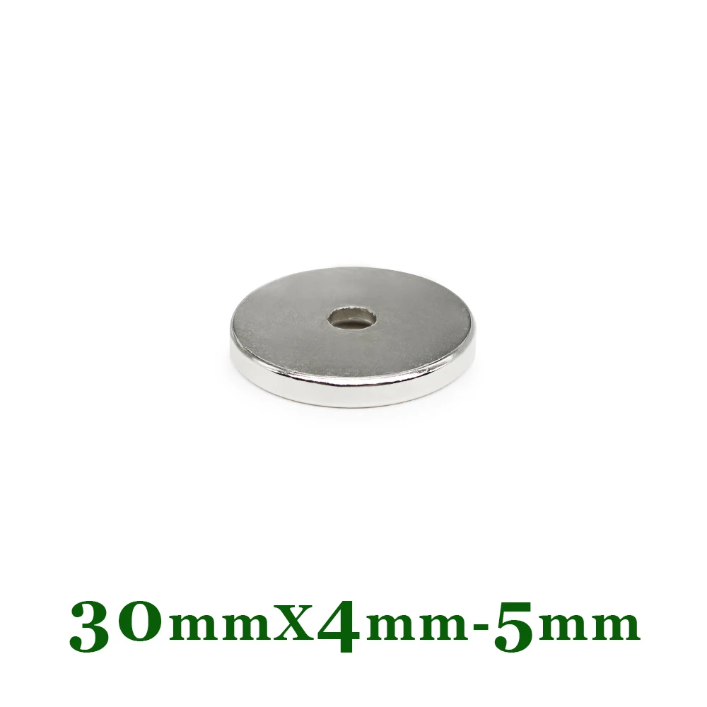 30x4-5 30x5-5 Round Rare Earth Neodymium Magnet 30x4 mm Hole 5mm 30x5 Disc Countersunk Strong Magnet 30x4-5mm 30x5-5