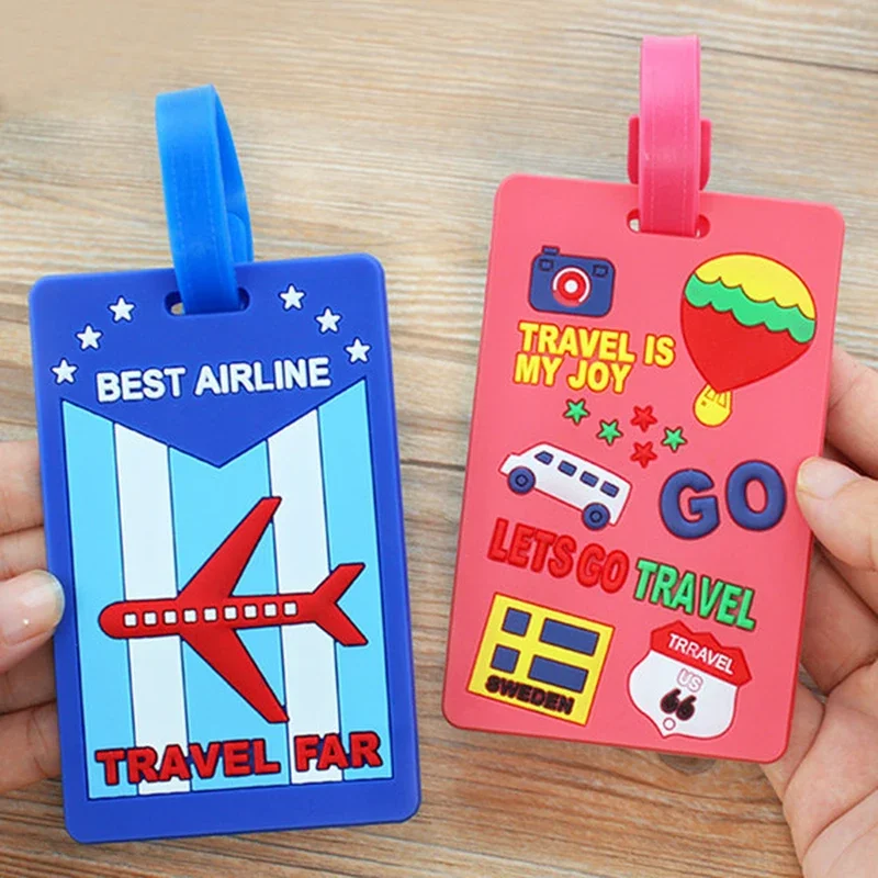 Outdoor Travel Luggage Tag Case for Suitcase Bags Baggage Silicon Name ID Labels Address Holder Baggage Boarding Tag Label Case