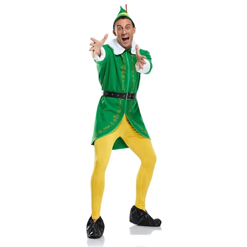 Perfect for Holiday Stage Performances and Party Costumes New Luxury Santa Claus and Christmas Elf Adult Costumes