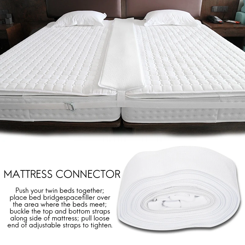 Bed Bridge Twin to King Converter Kit Adjustable Mattress Connector for Bed BedspaceFiller Twin Bed Connector