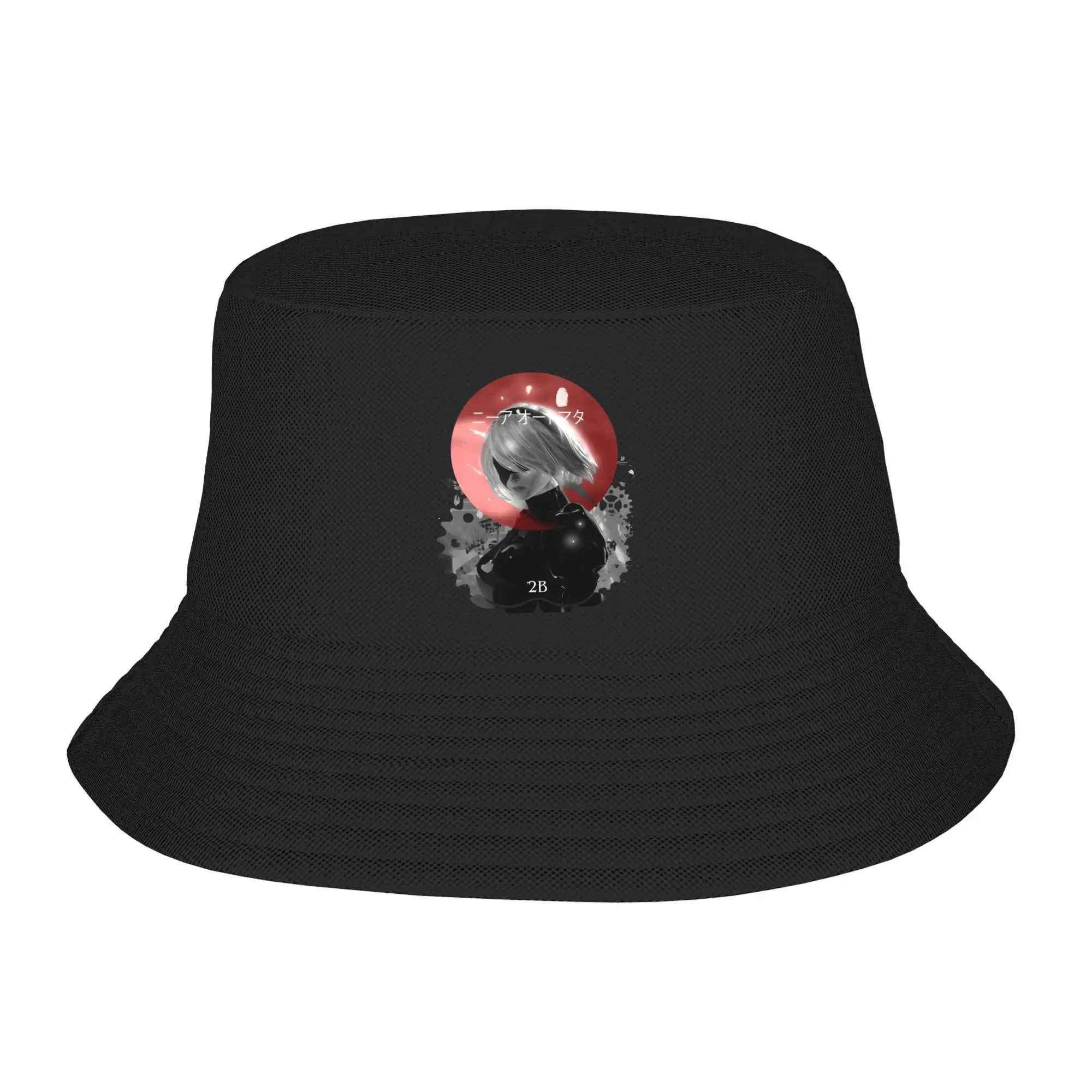 Nier Automatas Bucket Hat Sommer Casual Fischerhüte für Männer Frauen Strand Reisekappen Harajuku Grafik Sonnenschutzhüte