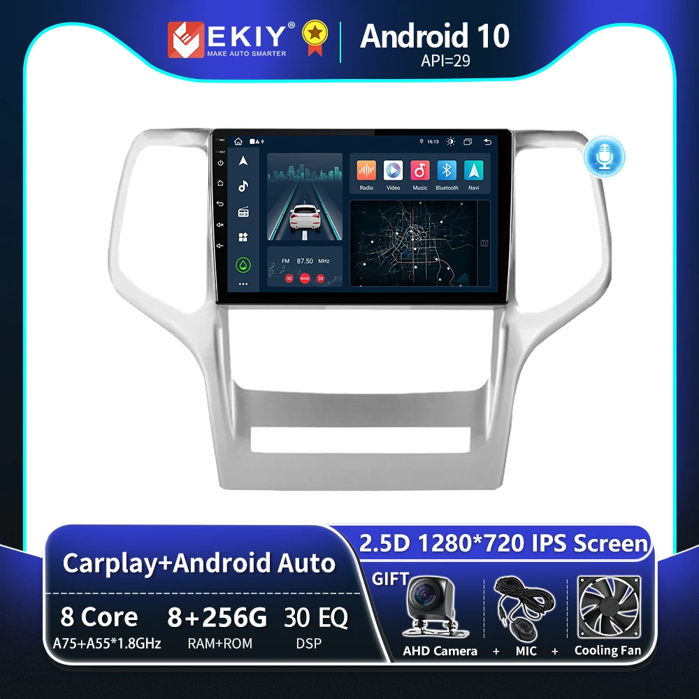 

EKIY T8 For Jeep Grand Cherokee WK2 2008-2013 Car Radio Multimedia System Navigation GPS Stereos Auto Android Carplay 2 Din DVD