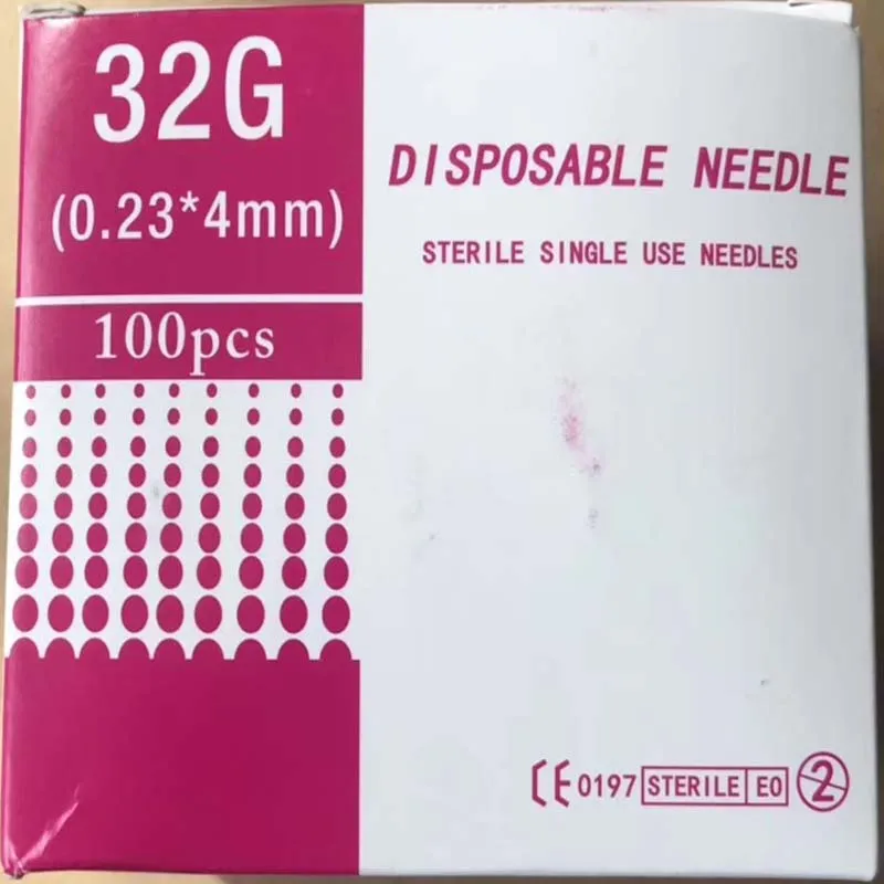 32G 4mm 6mm needle Piercing Transparent Syringe Injection glue Clear Tip Cap ForPharmaceutical injection needle