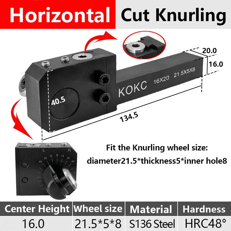 Stuka upgraded adjustable 16*20mm transverse tool post 21.5*5*8 suitable for CNC lathes