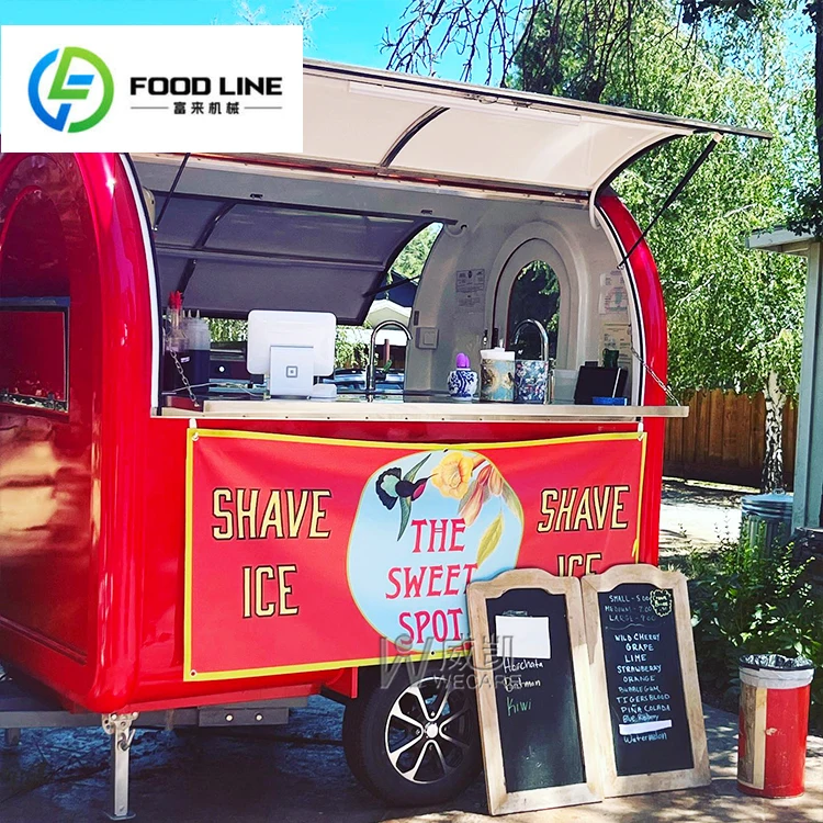 

FULAI Mobile Hot Dog Cart Coffee Shop Bar Icecream Truck Food Truck Trailer Fully Equipped Restaurant