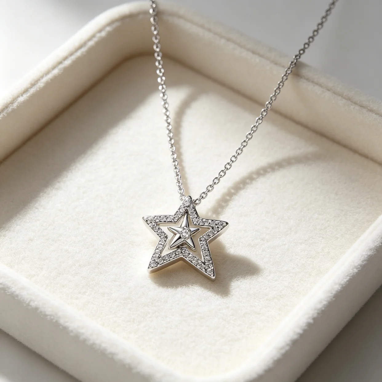 Modische herzförmige Halskette, Schmetterlings-Blumen-Halskette, S925 Sterlingsilber-Schmuck, geeignet als Geburtstagsgeschenk für Frauen. – Detail 3