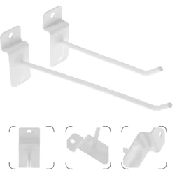 30 Pcs Slot Hook Slat Wall Hooks Square Tube Retail Display Hanger Hanging Iron for Panel