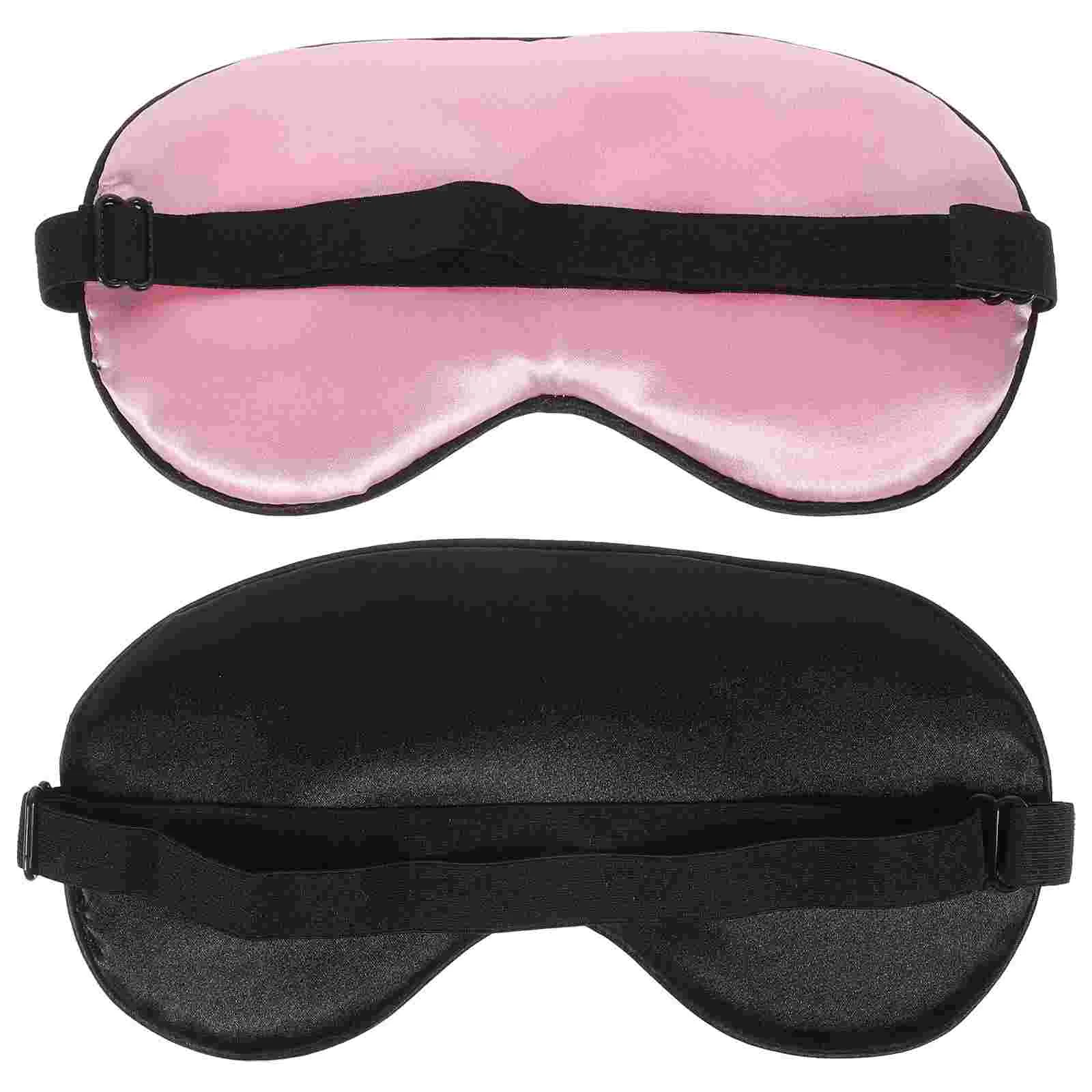 

2 Pcs Blindfold Facial Mask Sleeping Eye Portable Household for Silk Women and Daily Patch Delicate