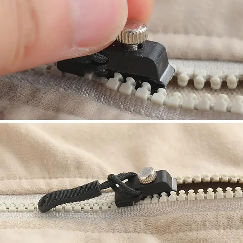 Zipper Repair Kit Universal Quick Instant Detachable Zipper Head Replacement Zipper Slider Pull for Jacket Bags Coat Free Sewing