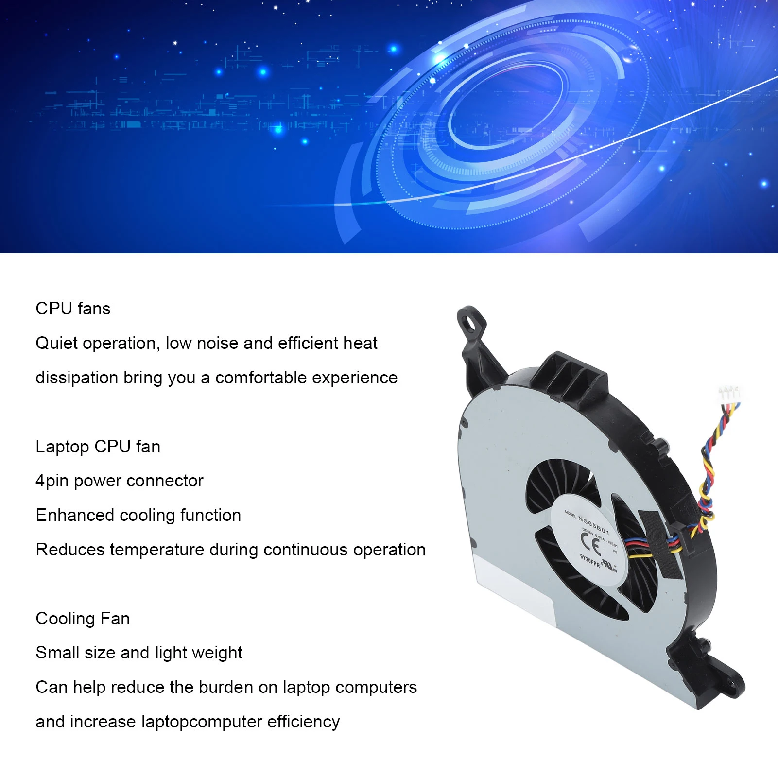مروحة تبريد وحدة المعالجة المركزية إنتل NUC 10 NUC10i3FNH NUC10i5FH NUC10i 7FNH سلسلة NS65B01 19E01 BAZB0810R5HY005 4pin مروحة وحدة المعالجة المركزية للكمبيوتر المحمول