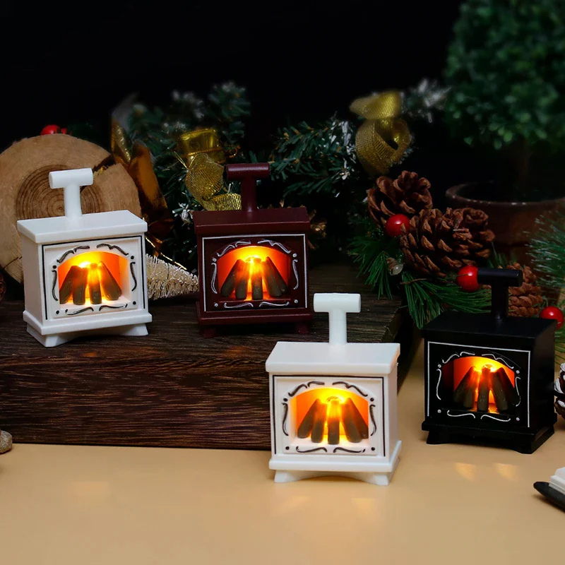 

Кукольный домик, миниатюрный камин, светящаяся плита, модель дома, мебель, кухня, гостиная, декор сцены, игрушка