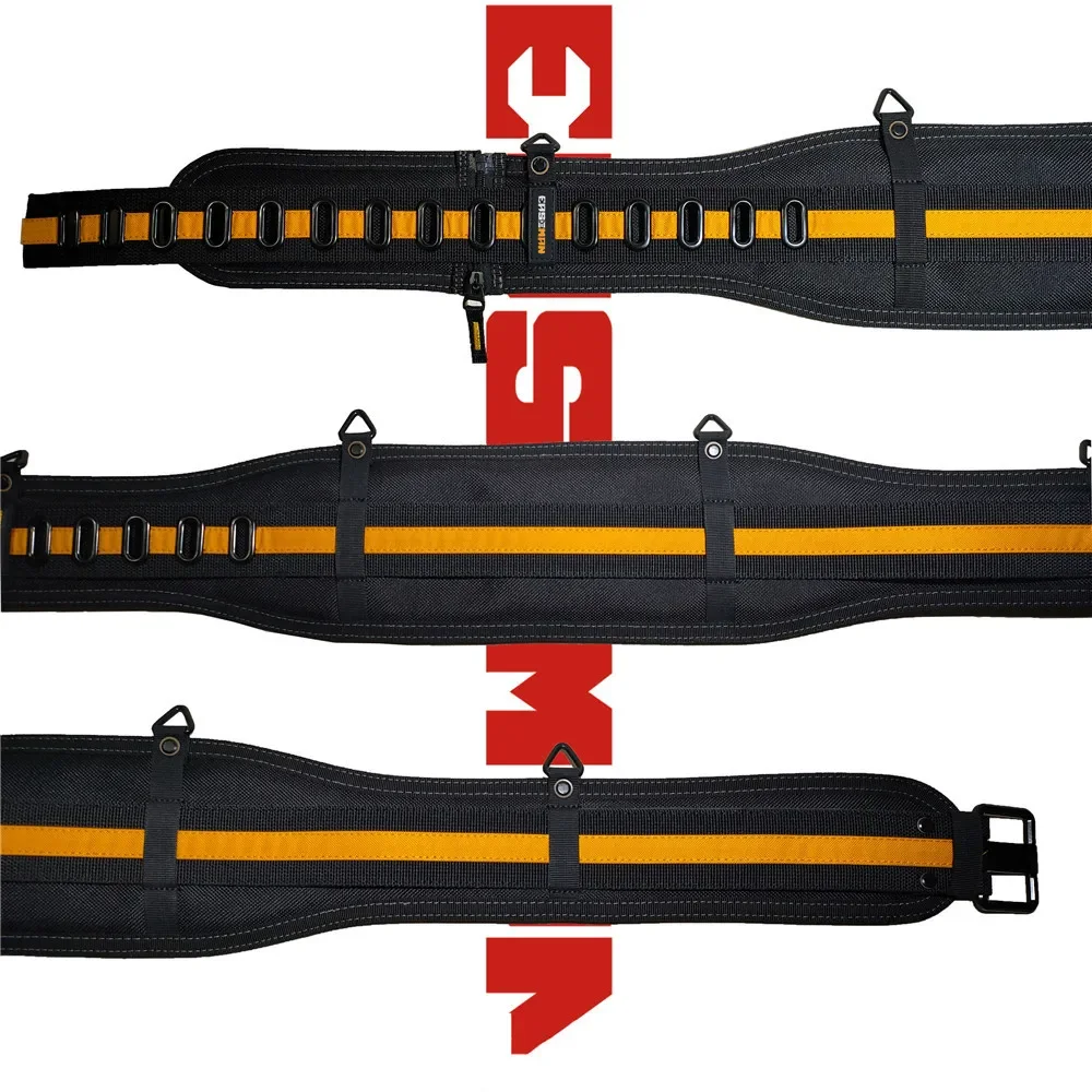 Imagem -04 - Heavy Work Tool Belt Suspenders Conjunto de Bolso de Unhas Suporte Lombar Ajustável Cintas Multifuncionais para Carpinteiro e Eletricista