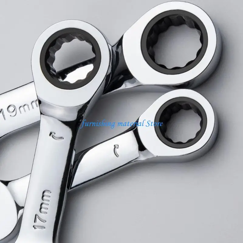 

Y5GD Stainless Steel Adjustable Head Ratchet Wrench Labor Saving for Household Various Repair Needs Narrow Space Operations