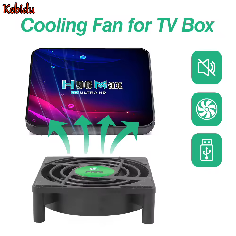 Mini ventilateur de refroidissement USB 5V DC, 7 pales, pour boîtier TV, décodeur, 80x80x25mm, silencieux, radiateur pour boîtier TV avec câble de 30cm Products on AliExpress