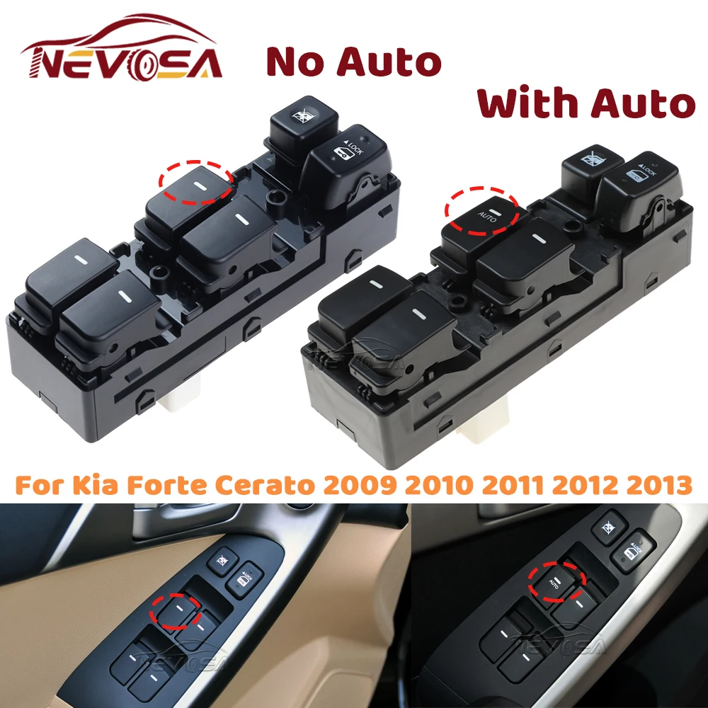 Interruptor principal del pasajero para Kia Forte Kia Cerato TD 2009 2010 2011 2012 2013 interruptor de Control de ventanilla eléctrica 93570-1M110 93570-1X000