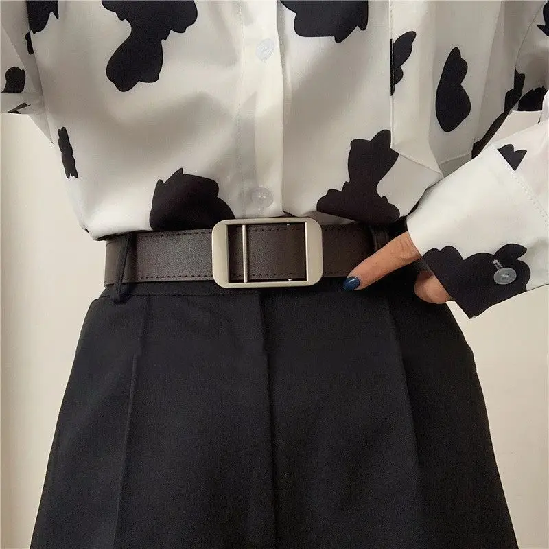 Ladies' Ancient Style Belt, Women's Casual PU Belt, Versatile and High-End Jeans Belt for Women