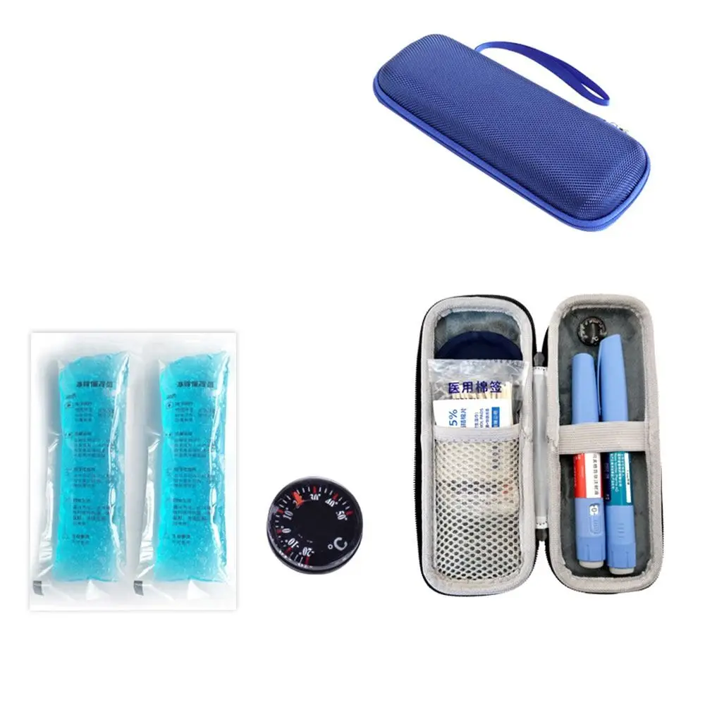 1Pc Insulin Cooling Bag EVA Thermal Insulated Insulin Cooler with Gel Waterproof Pocket Pill Protector Medicine Travel Cooler