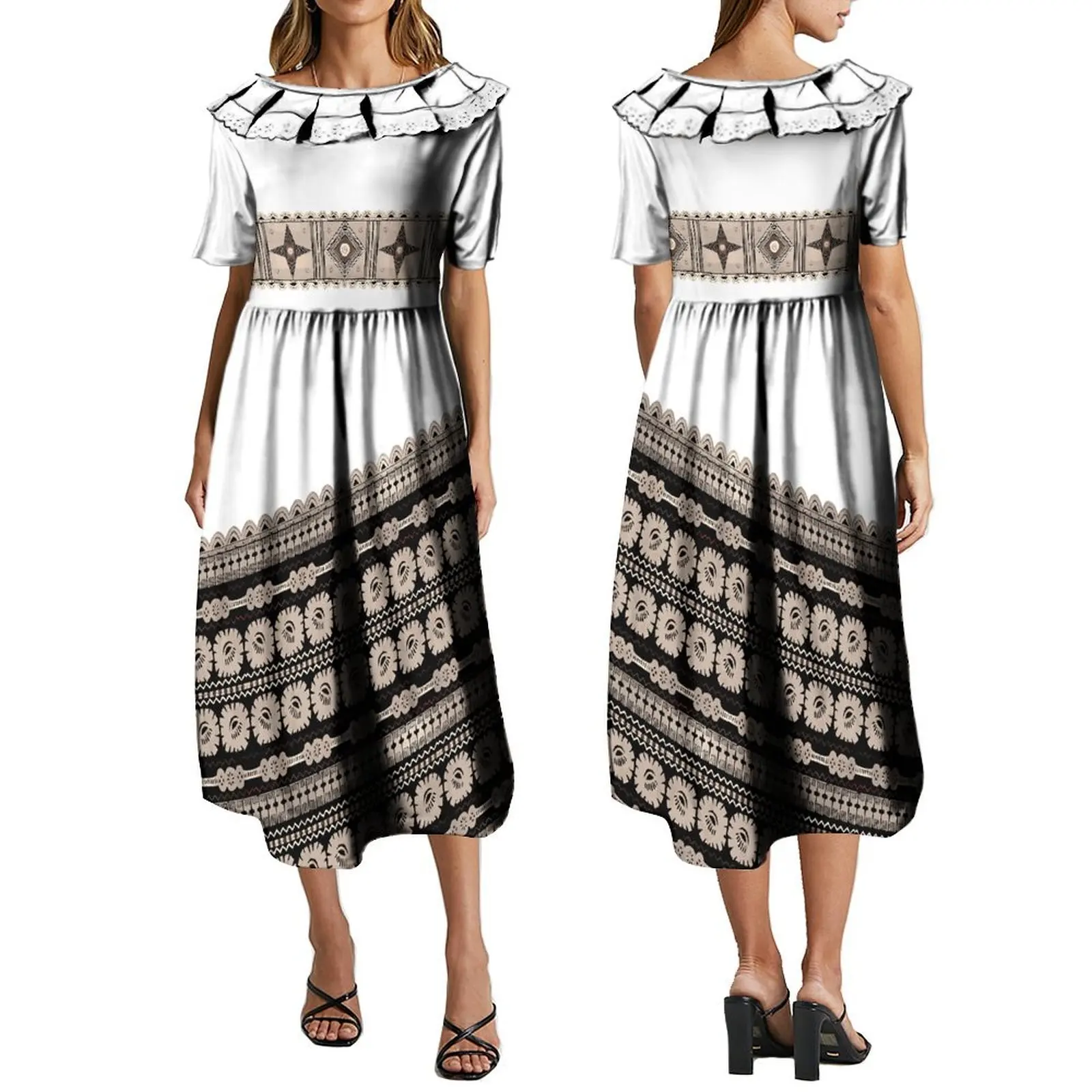 Polynesian High Quality Customized Women Dress MUMU Samoa Women Dress Exclusive Printed Pattern Designs